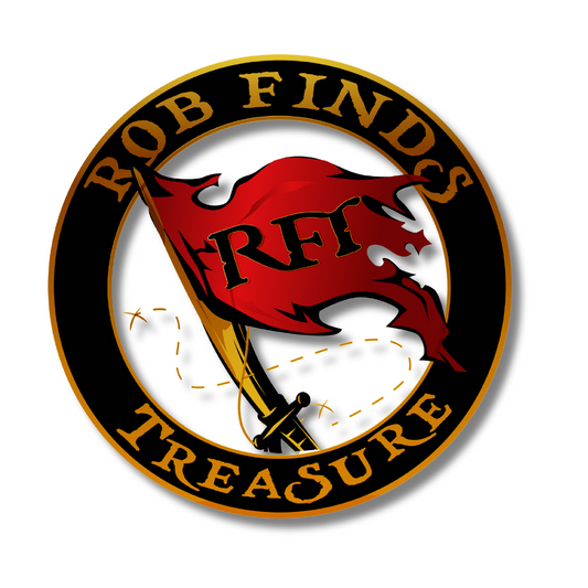 White Rob Finds Treasure Sticker, White RFT Sticker