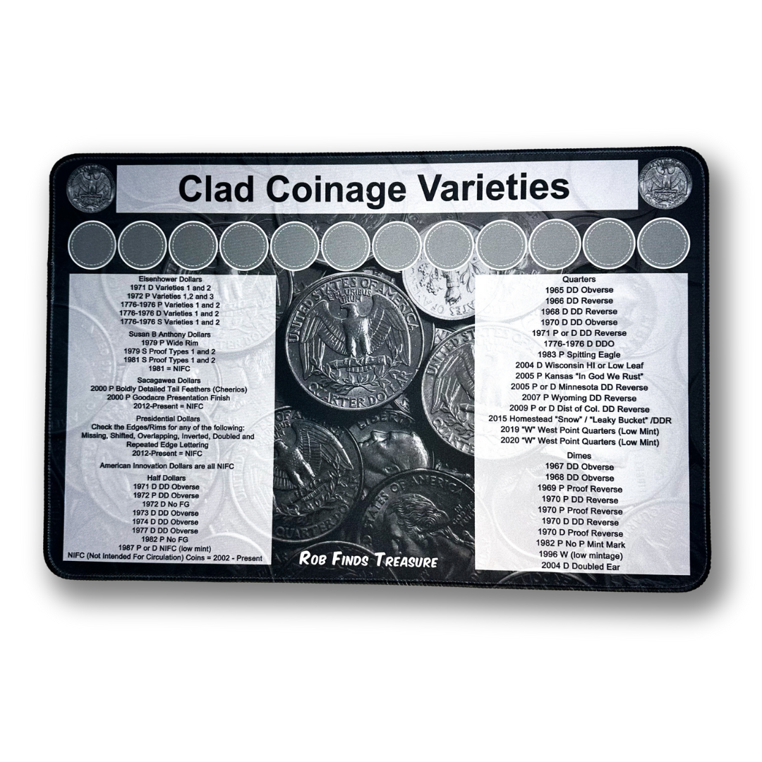 CLAD VARIETIES COIN ROLL HUNTING MAT | 11