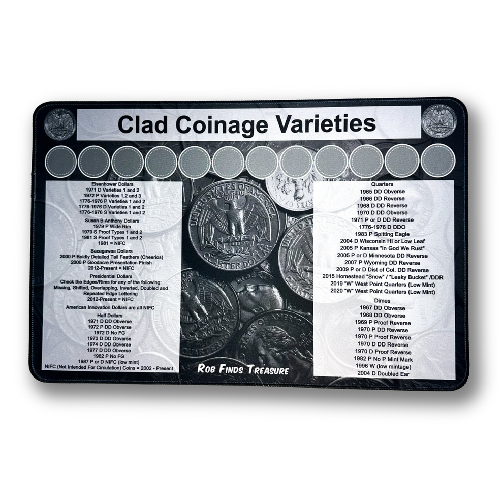 CLAD VARIETIES COIN ROLL HUNTING MAT | 11