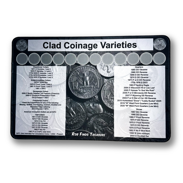 CLAD VARIETIES COIN ROLL HUNTING MAT 11