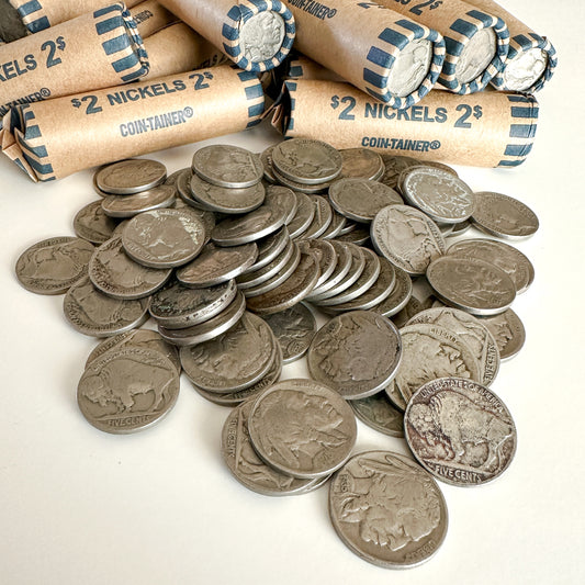 BUFFALO NICKEL ROLL - MIXED DATES