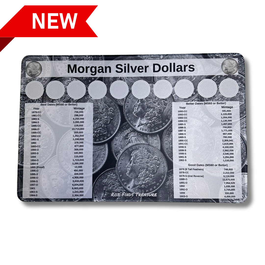 MORGAN SILVER DOLLAR HUNTING MAT | 11" X 17"