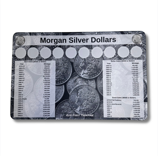 MORGAN SILVER DOLLAR HUNTING MAT | 11" X 17"