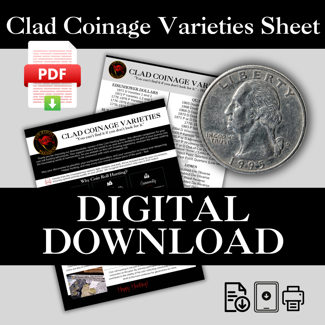 RFT CLAD COIN HUNTING SHEETS – RobFindsTreasure