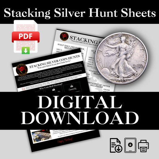 RFT STACKING SILVER COIN HUNTING SHEETS